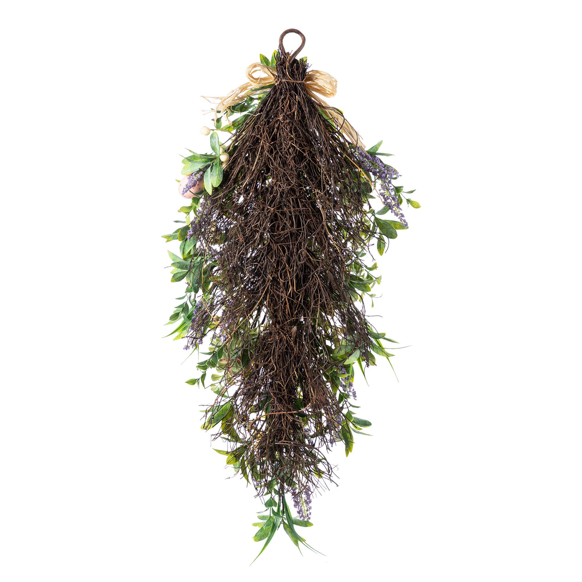 Glitzhome® 28" Easter Egg & Lavender Teardrop